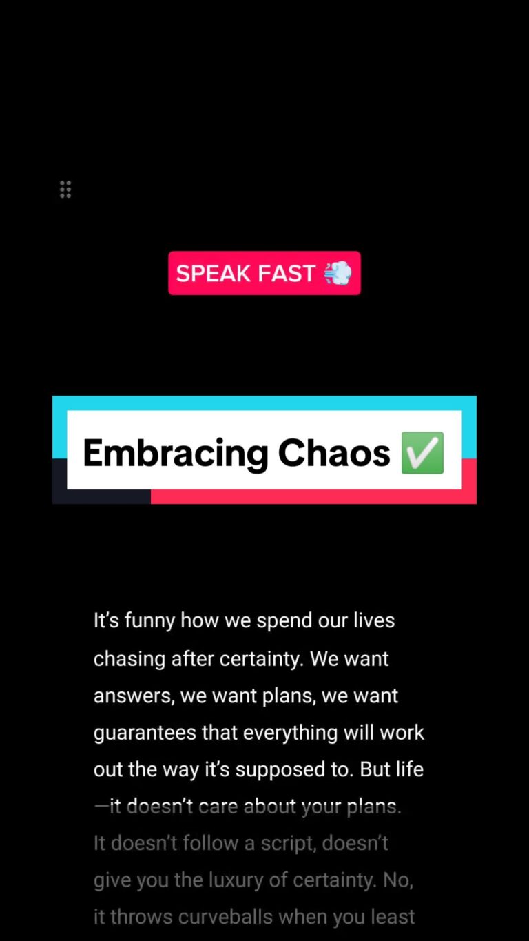@mosaicfeed Embracing Chaos  | Duet this SpeakFastChallenge! English speaking mo…